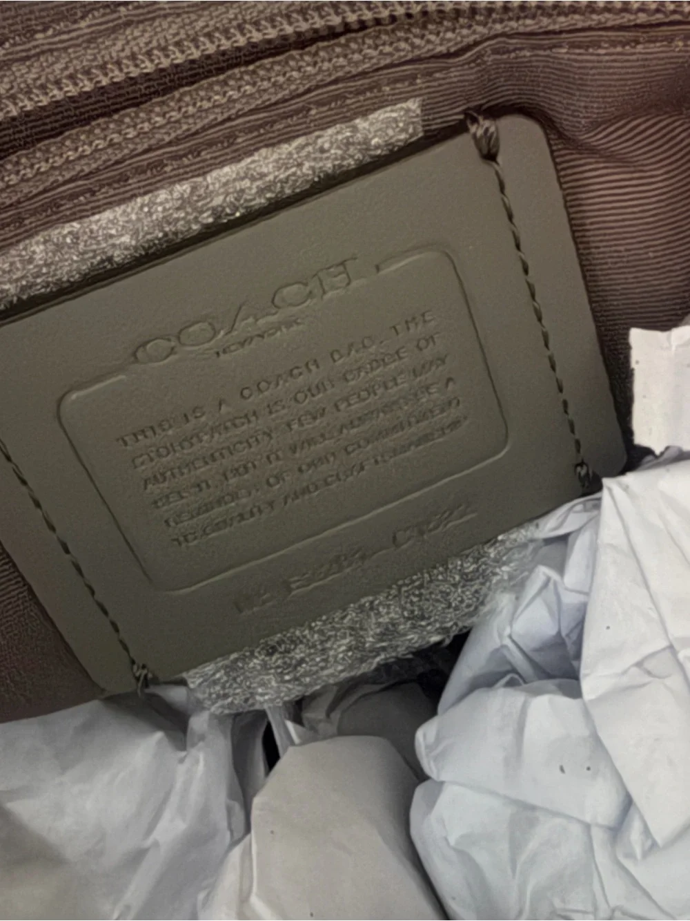Coach pebbled leather